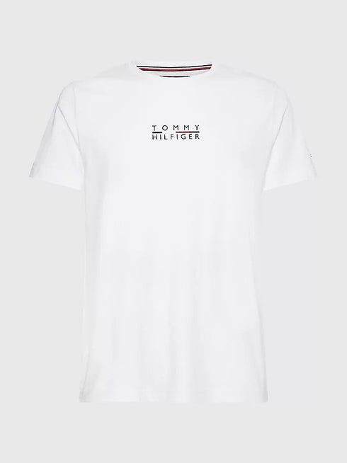 T-shirt Uomo a girocollo in cotone Bianco TOMMY HILFIGER- Francavilla Moda